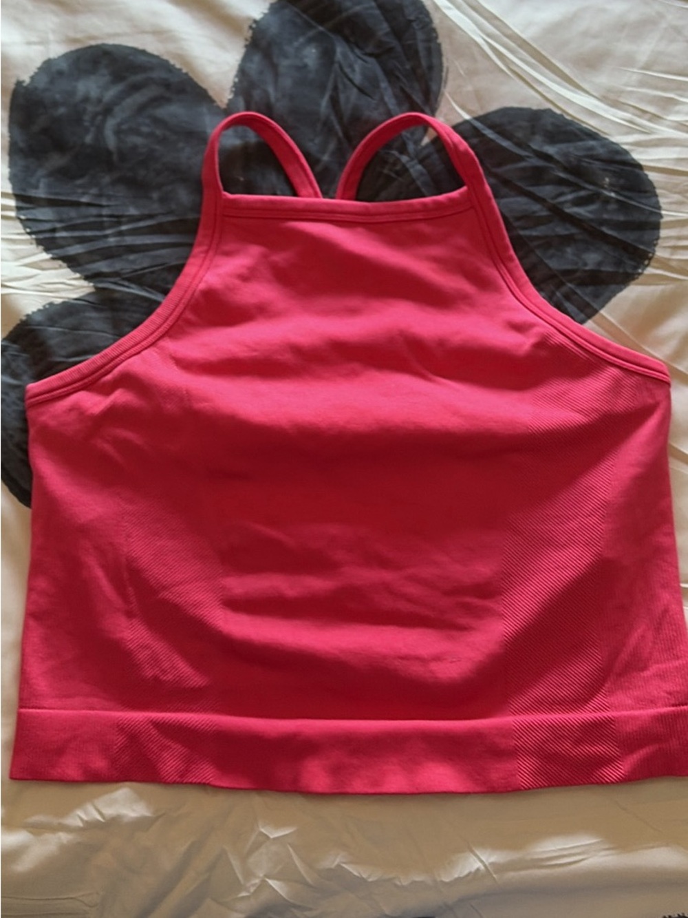 all in motion Hot Pink High-Neck Crop Sports Tank